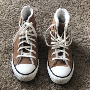 Converse CTAS hi top tobacco color with Sherpa